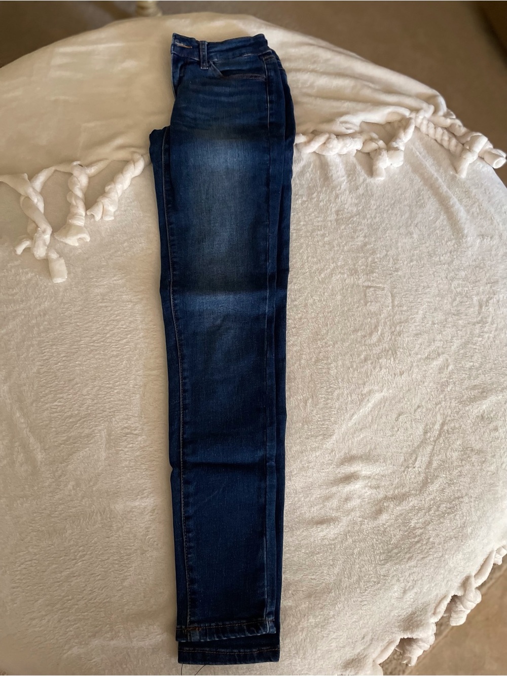 NWOT Kancan Dark Blue Distressed Women's Skinny Jeans size 23